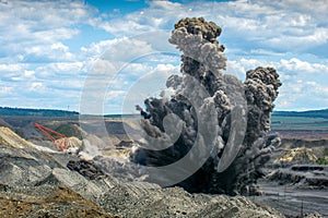 Explosure on open pit