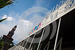 Expo Milano 2015 logo in Milan, Italy