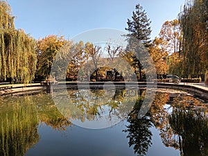 Expo parc: reflection in the lake