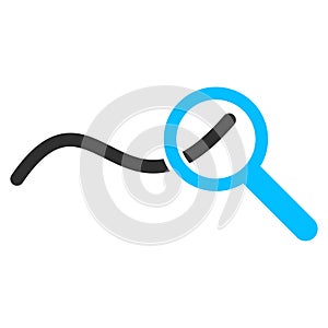 Expore Wave Chart Flat Icon Illustration