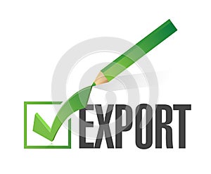 export approved check mark illustration