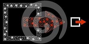 Export Arrow - Bright Web Network with Glare Spots