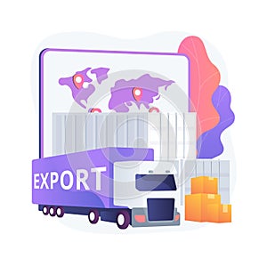 Export control abstract concept vector illustration.