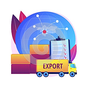 Export control abstract concept vector illustration.