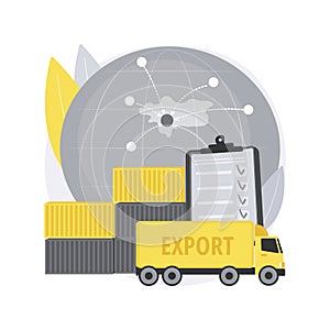 Export control abstract concept vector illustration.