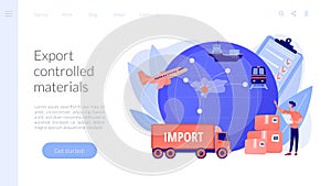 Export control concept landing page