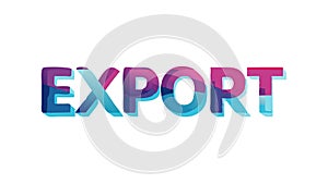 EXPORT Data Transfer Icon: Send Files and Information Out, vector design Generative AI