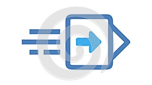 Export Document Icon: Data Transfer & File Output, vector design Generative AI