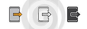 Export, exit icon