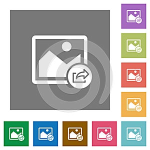 Export image square flat icons