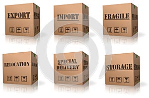 Export import shipping relocation cardboard box photo