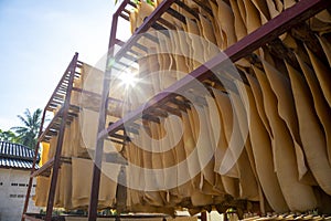 Export industries of Thailand Rubber Post ,Rubber production,Baking process timber with solar energy