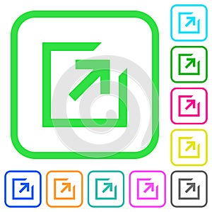 Export with inner arrow vivid colored flat icons icons