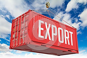 Export - Red Hanging Cargo Container.