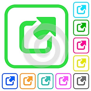 Export symbol with upper right arrow vivid colored flat icons icons