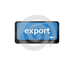 Export word on computer keyboard key button