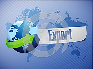 Export world map illustration design