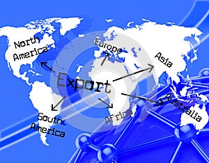 Export Worldwide Indicates Trading Exporting And Exported