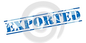 Exported blue stamp