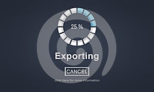 Exporting Convert Loading Progress Concept