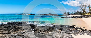Exposed Lava on The Shore of Makalawena Beach and Kua Bay photo