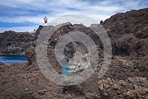 Exposed lighthouse at the Teno on Tenerife