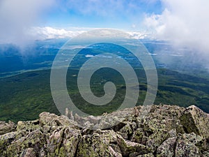 Exposed Narrow Mountain Ridge, Knife`s Edge, Katahdin