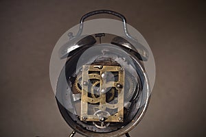 Exposed old clock mechanism