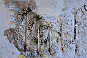 Exposed Rebar of an Abandoned Bridge Abutment