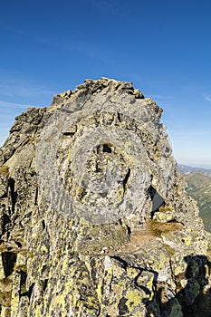 Exposed ridge leading to the summit