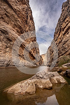 Exposed Rock in Santa Elana Canyon And The Rio Grande