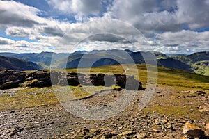 Exposed rocks on the summit of Robinson