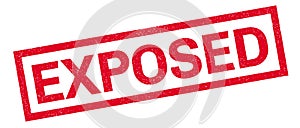 Exposed rubber stamp