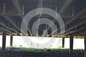 Underside of a Wooden Deck