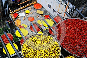 Exposure of crops in Autumn season at Huanglin village