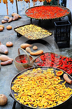 Exposure of crops in Autumn season at Huanglin village