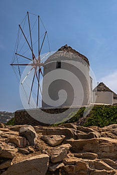 Exposure of Myknos famous Windmills photo