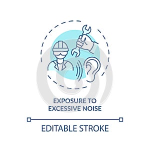 Exposure to excessive noise concept icon