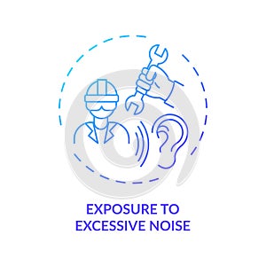 Exposure to excessive noise concept icon