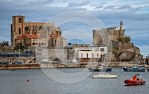 Beautiful View of Castro Urdiales highlights from the Port