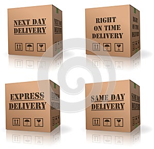 Expres delivery shipment cardboard box shipping