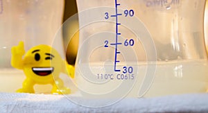 Expresed milk 5 days after mother delivered baby, colostrum changing to a milk