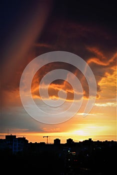 Expresive cloud befor raining evening time