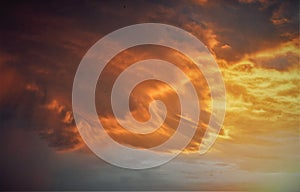 Expresive cloud befor raining evening time