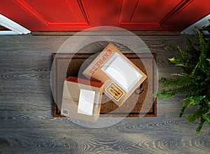 Express delivery boxes delivered outside front door are easy to steal.