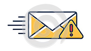 Express Delivery Email Notification Icon Vector, vector design Generative AI