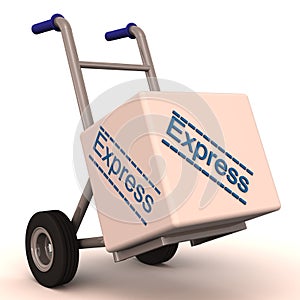 Express delivery on hand cart