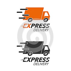 Express delivery icon concept. Truck service, order, worldwide,