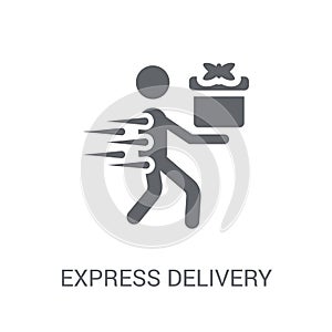 express delivery icon. Trendy express delivery logo concept on w