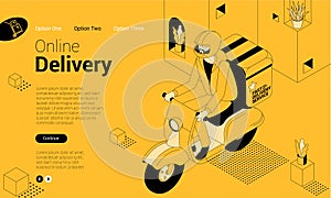 Express delivery isometric concept